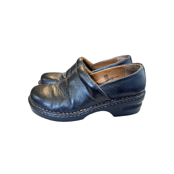 Browns Landing Womens Osaka Black Leather Slip On Clogs Mules Size 8.5m - Picture 1 of 5